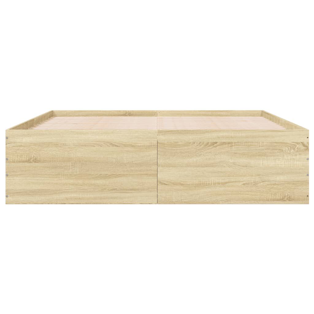 vidaXL Πλαίσιο Κρεβατιού Sonoma Δρυς 180x200 εκ. Επεξεργασμένο Ξύλο