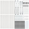 vidaXL Στύλος Περιφράξεων 26 pcs Ασημί 3.2 x 3.2 x 100 εκ Ατσάλι