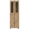 vidaXL Highboard &mu;&epsilon; &rho;ά&phi;&iota; &mu;&epsilon; &pi;ό&rho;&tau;&alpha; FLORIN Artisan Oak 60 x 35 x 182 &epsilon;&kappa;.
