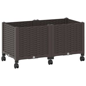 vidaXL &Kappa;ή&pi;&omicron;&sigmaf; &Gamma;&lambda;&alpha;&sigma;&tau;&rho;ά&kappa;&iota; &mu;&epsilon; &Rho;&omicron;&delta;ά&kappa;&iota;&alpha; &Kappa;&alpha;&phi;έ 80 x 40 x 44 &epsilon;&kappa; PP