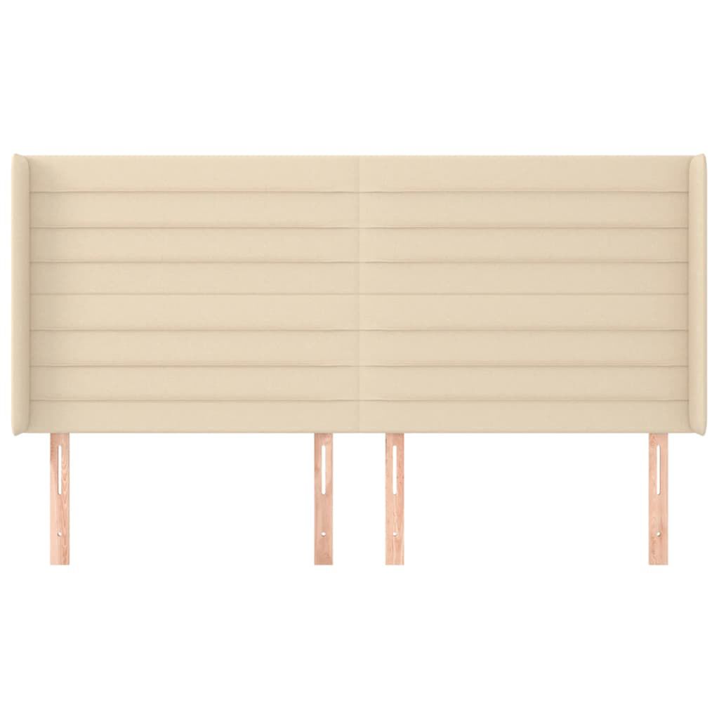 vidaXL Κεφαλάρι με Πτερύγια Κρεμ 203x16x118/128 εκ. Υφασμάτινο