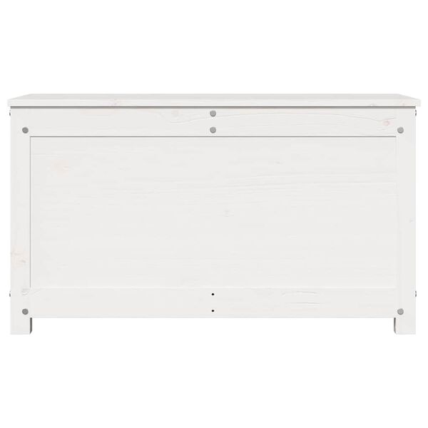 vidaXL Κουτί Αποθήκευσης Λευκό 80x40x45,5 εκ από Μασίφ Ξύλο Πεύκου