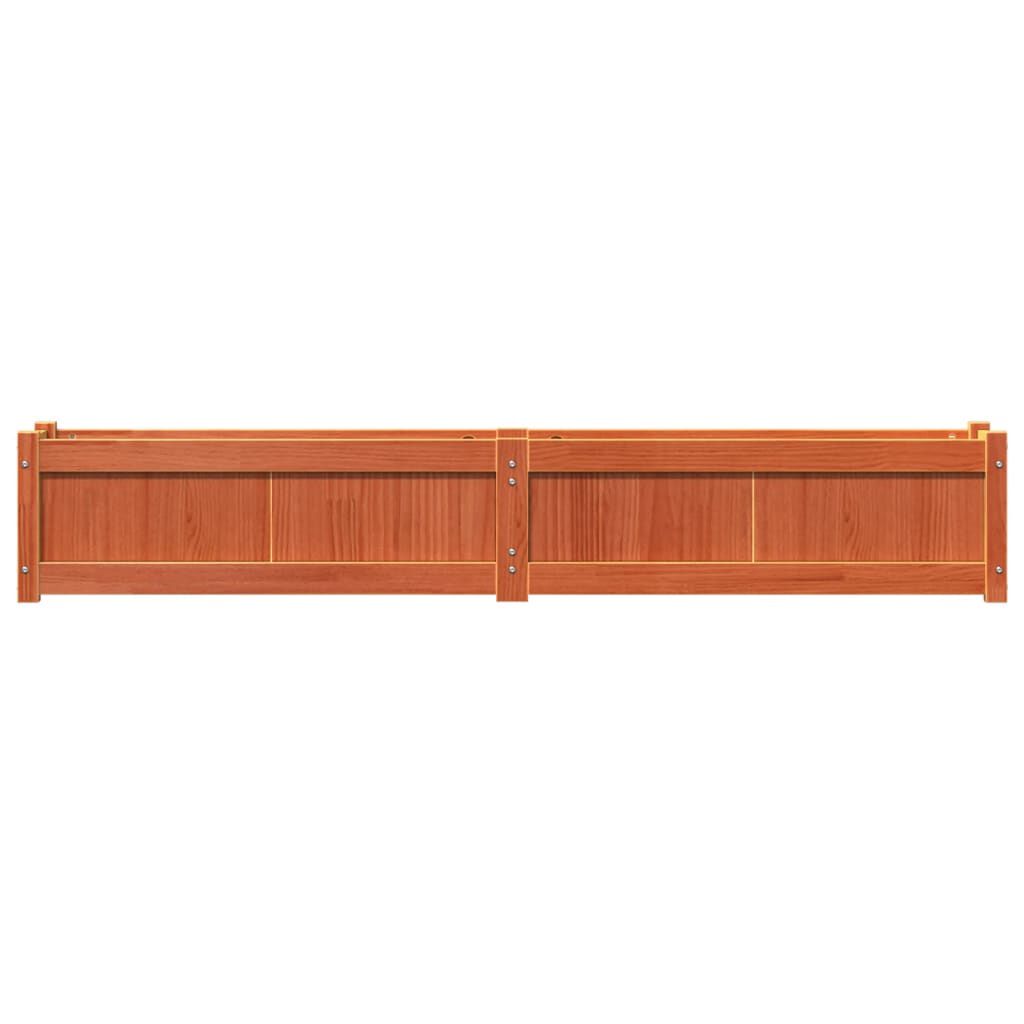 vidaXL Ζαρντινιέρα Καφέ Κεριού 180 x 31 x 31 εκ. από Μασίφ Ξύλο Πεύκου
