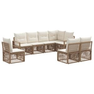 vidaXL &Sigma;&epsilon;&tau; &Kappa;&alpha;&nu;&alpha;&pi;έ &Kappa;ή&pi;&omicron;&upsilon; 8 pcs &Mu;&pi;&epsilon;&zeta; &sigma;&upsilon;&nu;&theta;&epsilon;&tau;&iota;&kappa;ό &rho;&alpha;&tau;ά&nu;