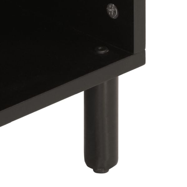 vidaXL Έπιπλο Τηλεόρασης Μαύρο 100 x 33 x 46 εκ. από Μασίφ Ξύλο Μάνγκο