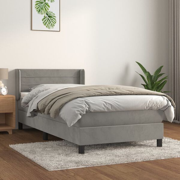 vidaXL &Kappa;&rho;&epsilon;&beta;ά&tau;&iota; Boxspring &mu;&epsilon; &Sigma;&tau;&rho;ώ&mu;&alpha; &Alpha;&nu;&omicron;&iota;&chi;&tau;ό &Gamma;&kappa;&rho;&iota; 80x200 &epsilon;&kappa;. &Beta;&epsilon;&lambda;&omicron;ύ&delta;&iota;&nu;&omicron;