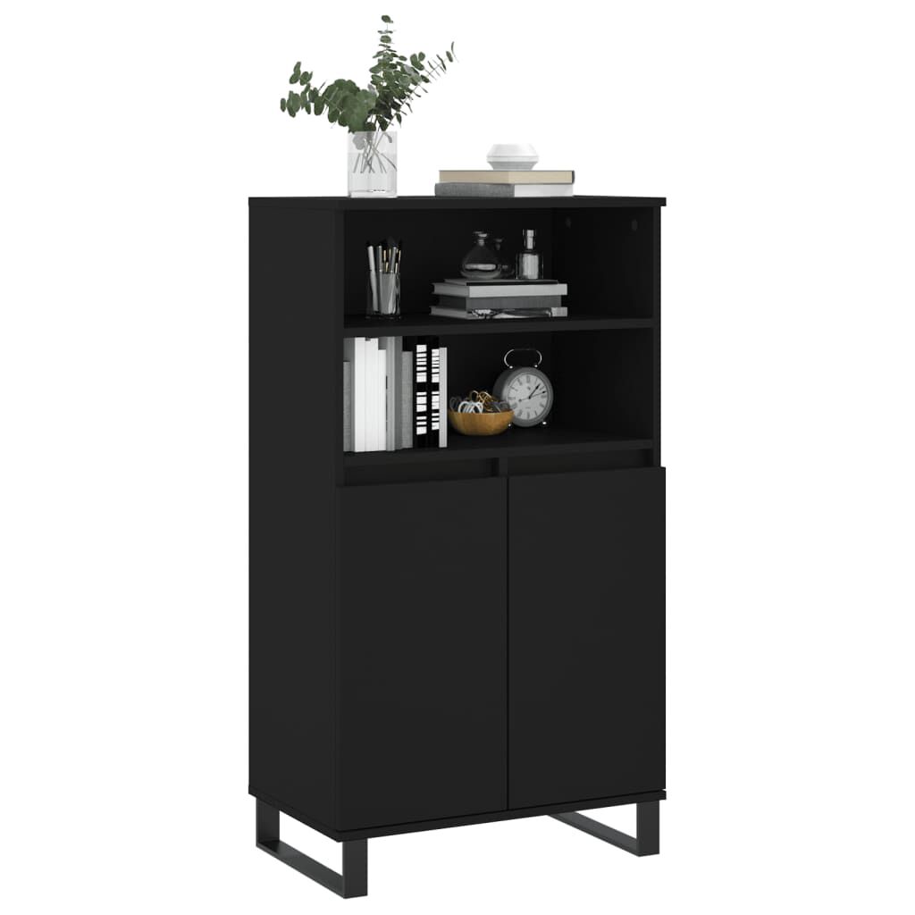 vidaXL Ντουλάπι Μαύρο 60 x 36 x 110 εκ. από Επεξεργασμένο Ξύλο