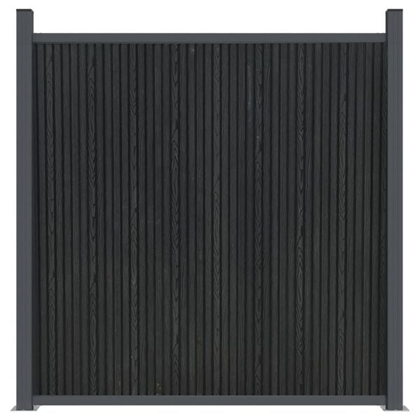 vidaXL Πάνελ Περίφραξης Γκρι 353 x 186 εκ. από WPC
