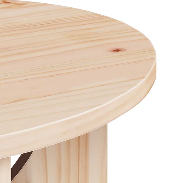 vidaXL Τραπεζάκι σαλονιού Φυσικό 50 x 50 x 35 εκ. Συμπαγές ξύλο πεύκου