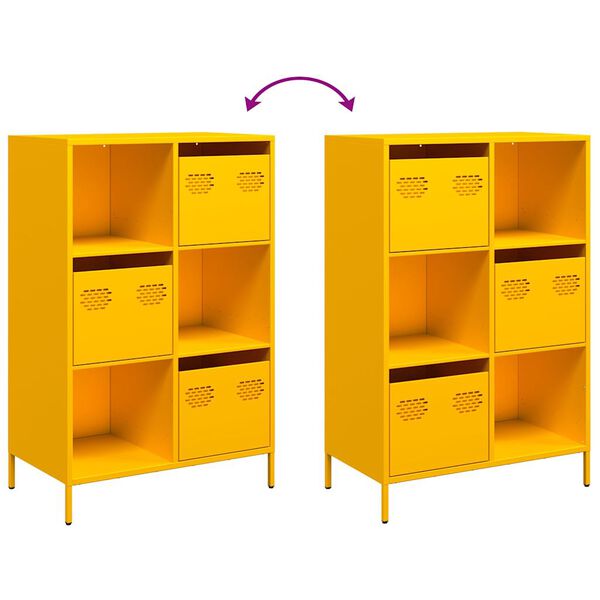 vidaXL Ντουλάπι Μουσταρδί 68x39x103,5 εκ. από Ατσάλι