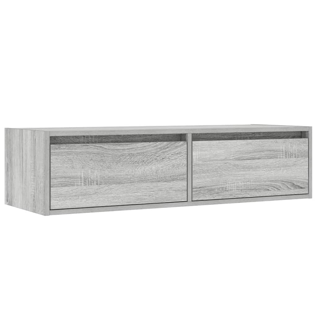 vidaXL Έπιπλο Τηλεόρασης με LED Γκρι Sonoma 100X35,5x25 εκ.