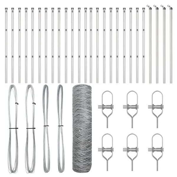 vidaXL &Sigma;&tau;ύ&lambda;&omicron;&sigmaf; &Pi;&epsilon;&rho;&iota;&phi;&rho;ά&xi;&epsilon;&omega;&nu; &Alpha;&sigma;&eta;&mu;ί 50 x 0,4 &mu; (36 mm &pi;&lambda;έ&gamma;&mu;&alpha;) &Alpha;&tau;&sigma;ά&lambda;&iota;