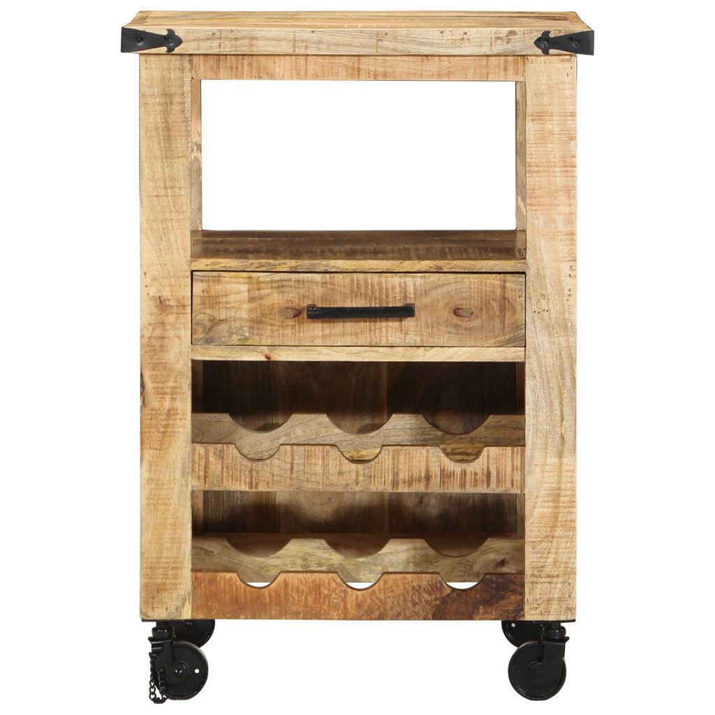 vidaXL Καρότσι Κουζίνας 55x40x80 cm Μασίφ Ρουστίκ Ξύλο Μάνγκο