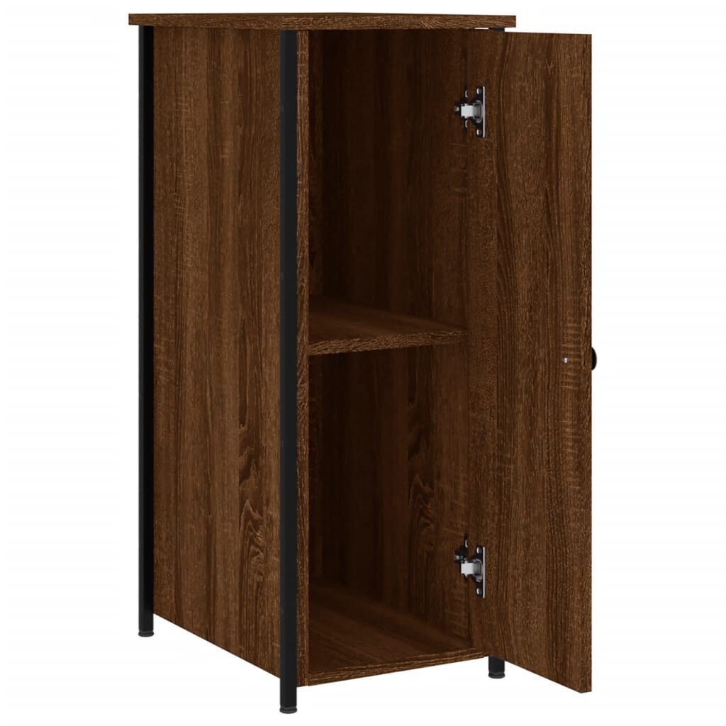 vidaXL Κομοδίνο Καφέ Δρυς 32 x 42 x 80 εκ. από Επεξεργασμένο Ξύλο