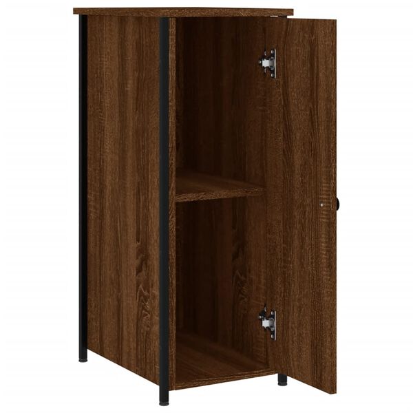 vidaXL Κομοδίνο Καφέ Δρυς 32 x 42 x 80 εκ. από Επεξεργασμένο Ξύλο