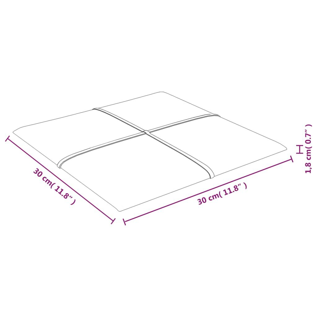 vidaXL Πάνελ Τοίχου 12 τεμ. Σκ. Γκρι 30 x 30 εκ. 1,08 μ² Υφασμάτινα