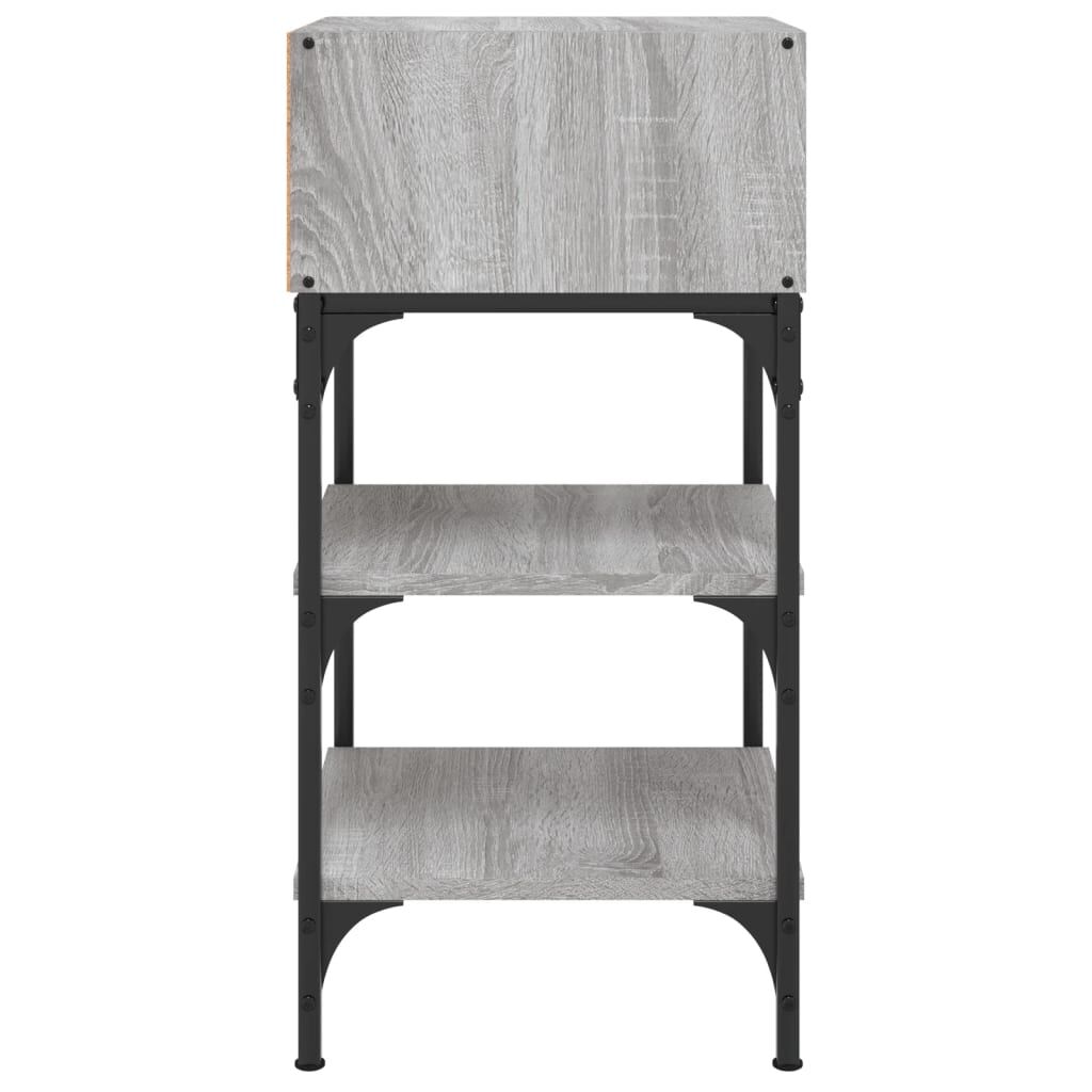 vidaXL Κομοδίνα 2 τεμ. Γκρι Sonoma 35x34,5x70 εκ. Επεξεργασμένο Ξύλο