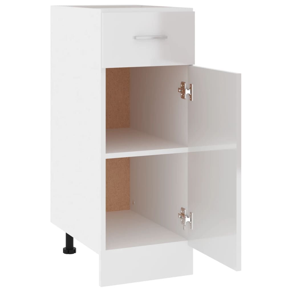 vidaXL Ντουλάπι με Συρτάρι Lyon Γυαλιστερό Λευκό 30x46x81,5εκ.