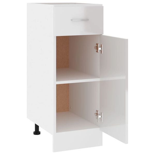 vidaXL Ντουλάπι με Συρτάρι Lyon Γυαλιστερό Λευκό 30x46x81,5εκ.