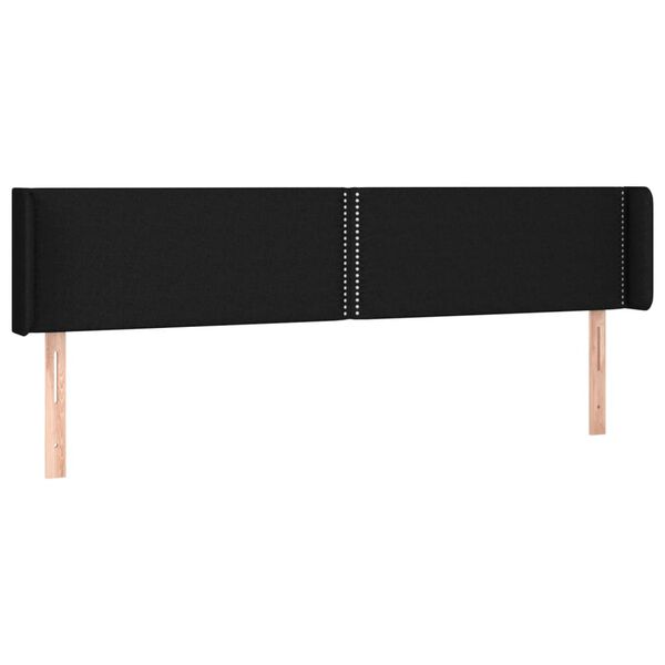 vidaXL Κεφαλάρι με Πτερύγια Μαύρο 183x16x78/88 εκ. Υφασμάτινο