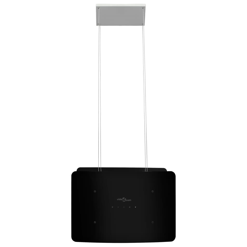 vidaXL Απορροφητήρας Νησίδα Κρεμαστός Αφής με LCD από Ψημένο Γυαλί
