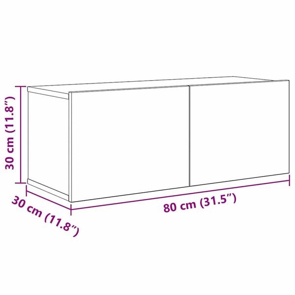 vidaXL Σετ επίπλου τηλεόρασης 6 pcs Παλαιό ξύλο 80 x 30 x 30 εκ
