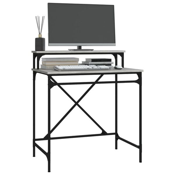 vidaXL Γραφείο Γκρι Sonoma 80x50x90 εκ. από Επεξεργασμένο Ξύλο
