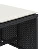 vidaXL Σκαμπό Κήπου 4 τεμ. Μαύρα 40x40x35 Συνθετικό Ρατάν με Μαξιλάρια