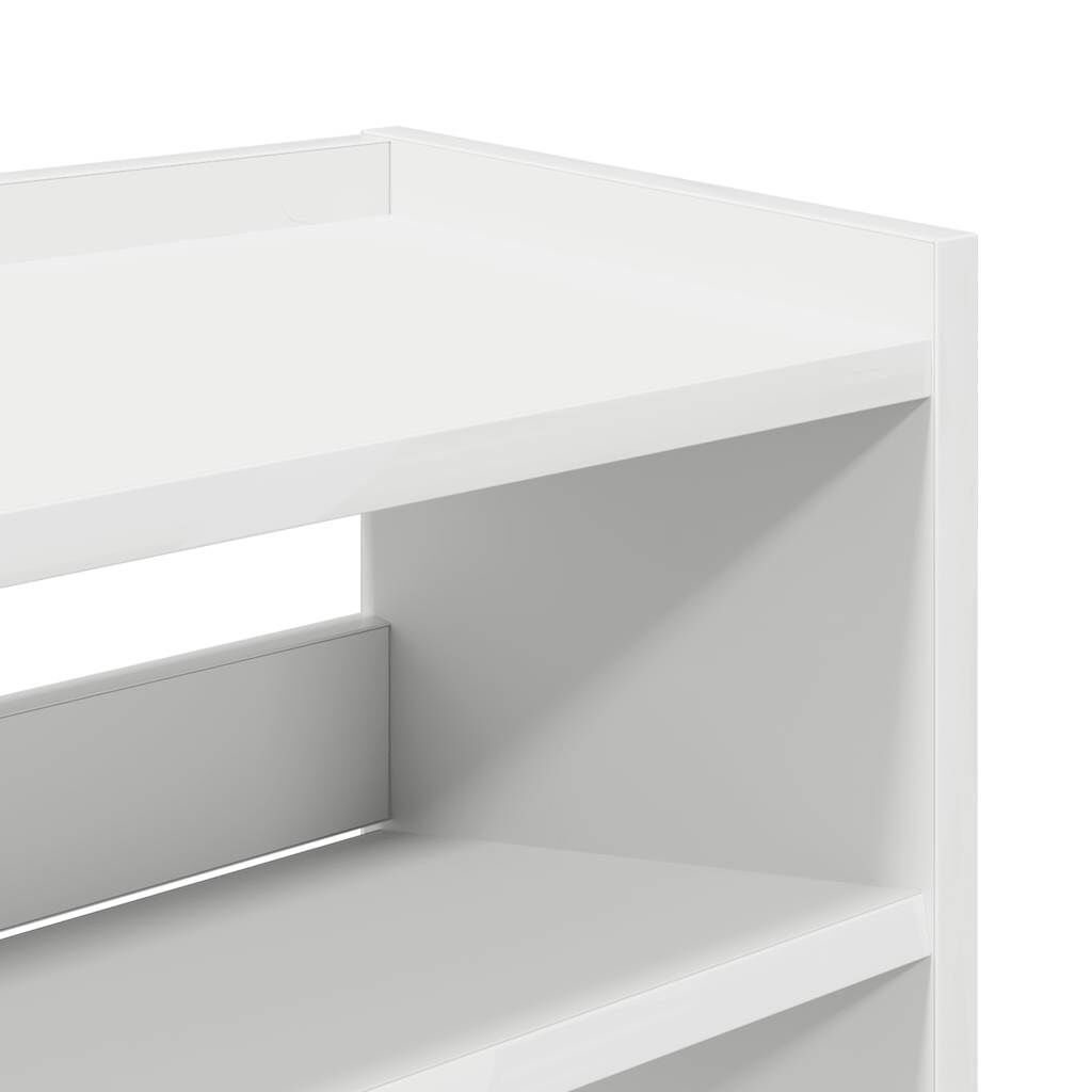 Ράφι παπουτσιών vidaXL Λευκό 80x25x62 cm Κατασκευασμένο ξύλο