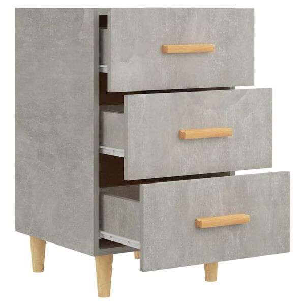 vidaXL Κομοδίνο Γκρι Σκυροδέματος 40x40x66 εκ. από Επεξεργασμένο Ξύλο