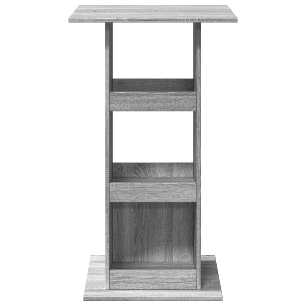 vidaXL Τραπέζι Μπαρ με Ράφια Γκρι Sonoma 60x60x102 εκ. Επεξ. Ξύλο
