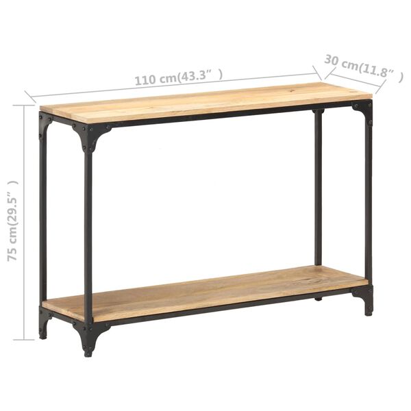 vidaXL Τραπέζι Κονσόλα 110 x 30 x 75 εκ. από Μασίφ Ξύλο Μάνγκο