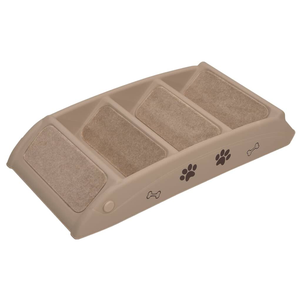 vidaXL Σκαλάκια για Σκύλους Πτυσσόμενα Καφέ 62 x 40 x 49,5 εκ.