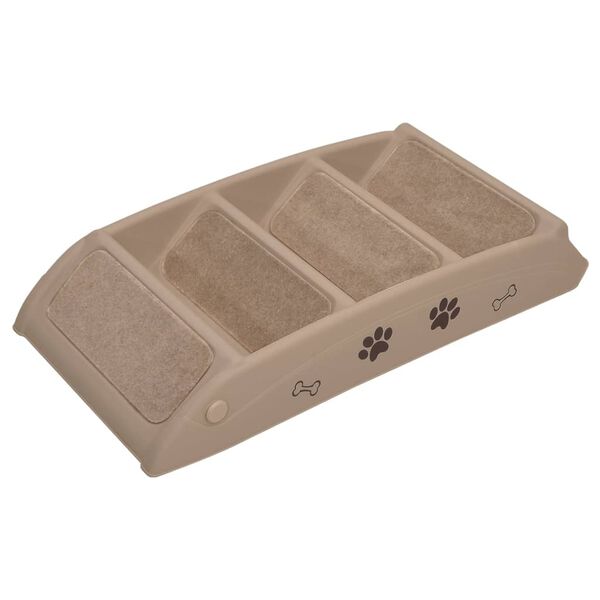 vidaXL Σκαλάκια για Σκύλους Πτυσσόμενα Καφέ 62 x 40 x 49,5 εκ.
