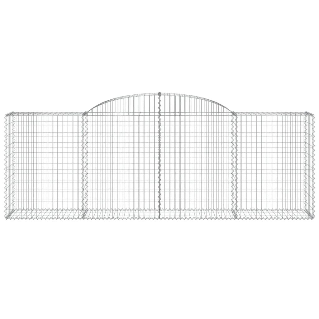 vidaXL Συρματοκιβώτια Τοξωτά 7 τεμ. 300x50x100/120 εκ. Γαλβαν. Ατσάλι