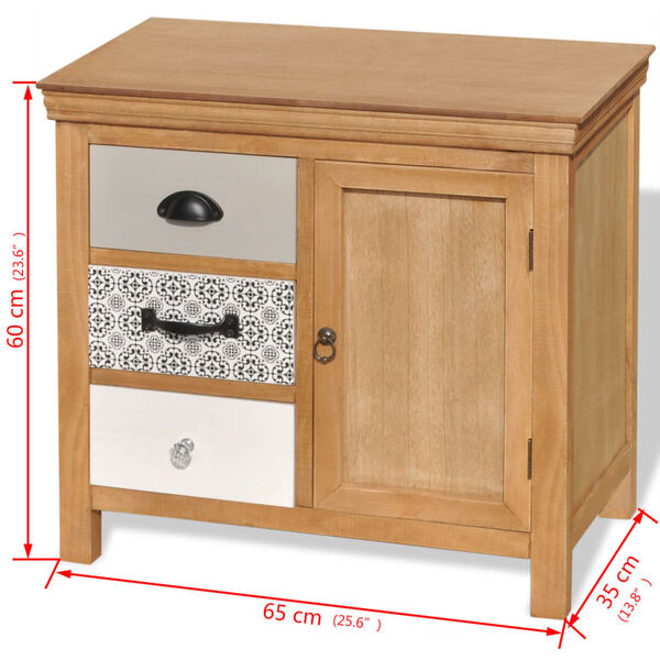 vidaXL Ντουλάπι Αποθήκευσης 65 x 35 x 60 εκ. από Μασίφ Ξύλο Ευκαλύπτου
