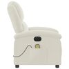 vidaXL Πολυθρόνα Μασάζ Ηλεκ. Ανακλινόμενη Κρεμ Βελούδο