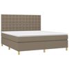 vidaXL &Kappa;&rho;&epsilon;&beta;ά&tau;&iota; Boxspring &mu;&epsilon; &Sigma;&tau;&rho;ώ&mu;&alpha; & LED Taupe 160x200 &epsilon;&kappa;. &Upsilon;&phi;&alpha;&sigma;&mu;ά&tau;&iota;&nu;&omicron;