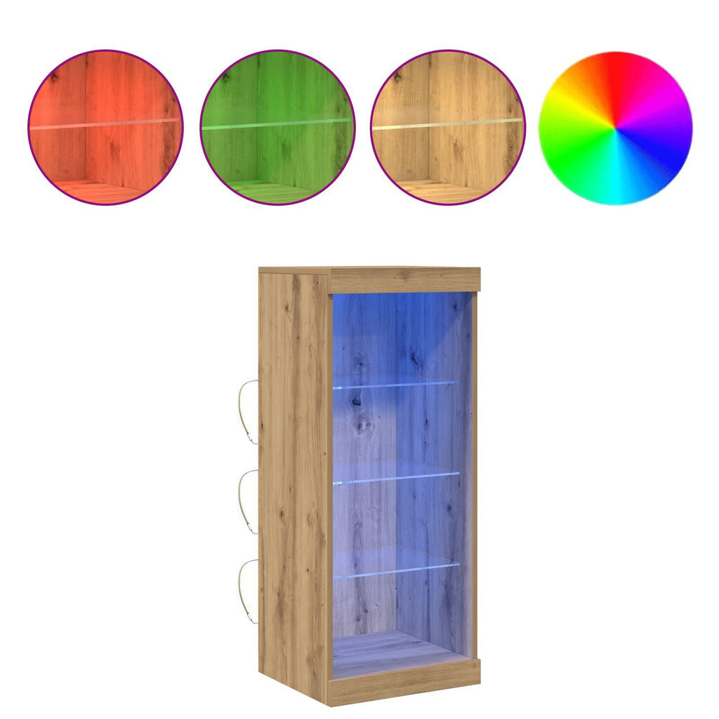 vidaXL Μπουφές με LED Φώτα Ξύλο Artisan 41x37x100 εκ