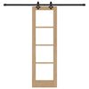 vidaXL Συρόμενη Πόρτα ORKDAL Καφέ 61 x 198.5 εκ. Ξύλο και μέταλλο