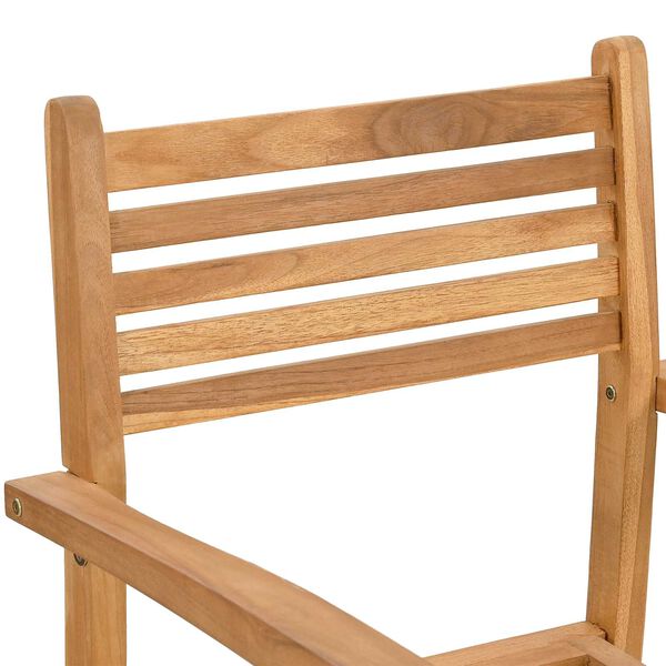 vidaXL Σέτ φαγητού για κήπο 7 pcs Καστανό Μασίφ ξύλο teak