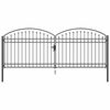 vidaXL Πύλη Φράχτη με κλειδαριά Γκρι 400 x 150 cm Ατσάλι