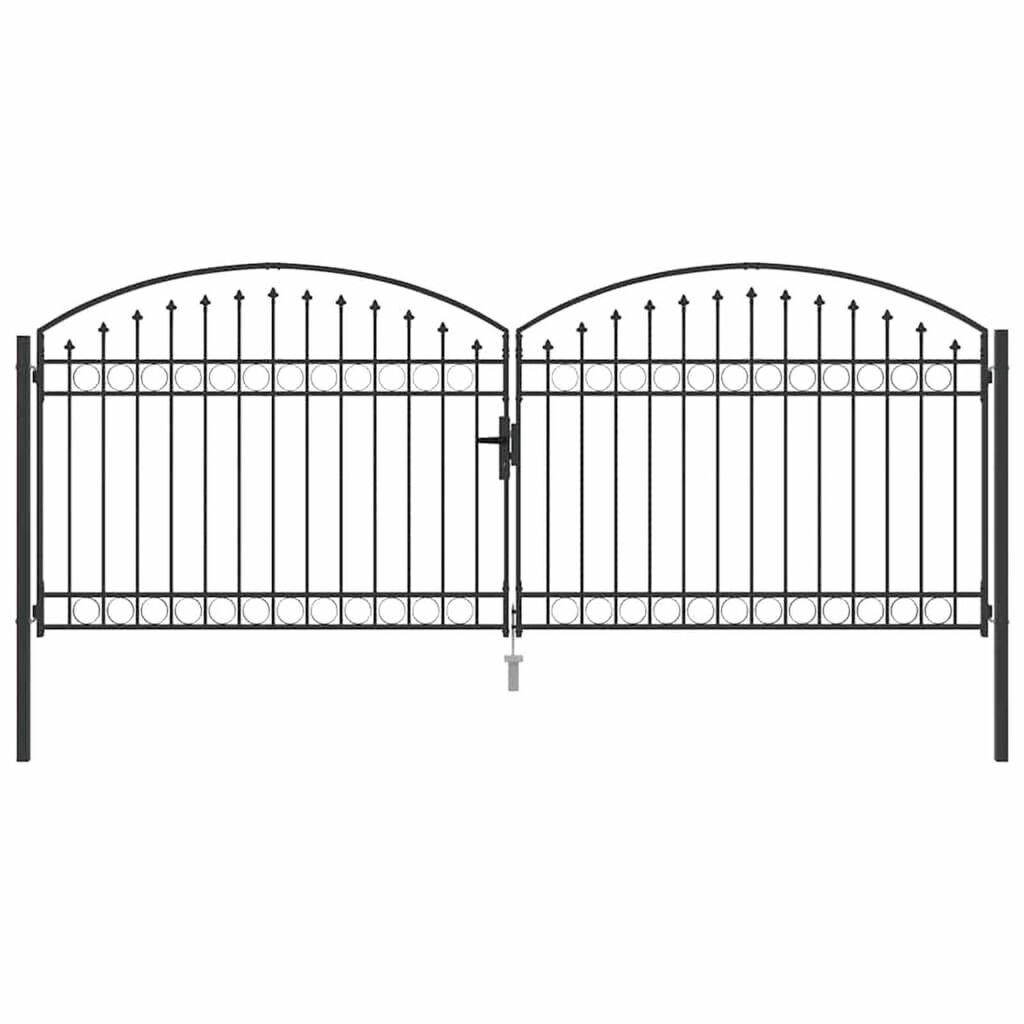 vidaXL Πύλη Φράχτη Άλλο Ρυθμιζόμενος Γκρι 400 x 150 cm Ατσάλι