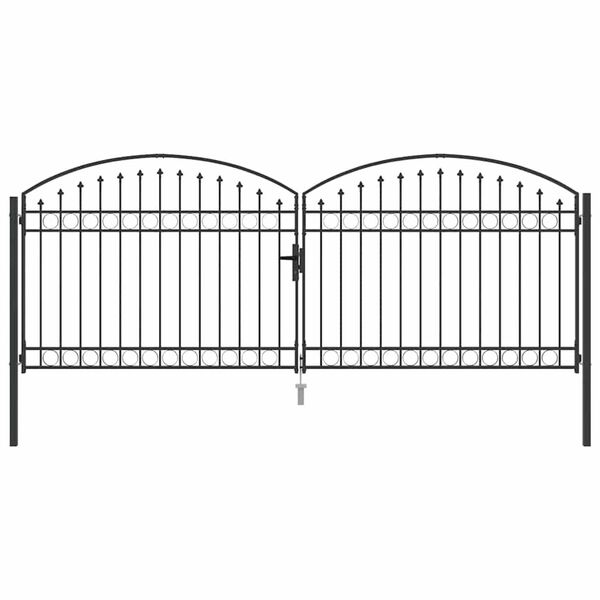 vidaXL Πύλη Φράχτη Άλλο Ρυθμιζόμενος Γκρι 400 x 150 cm Ατσάλι