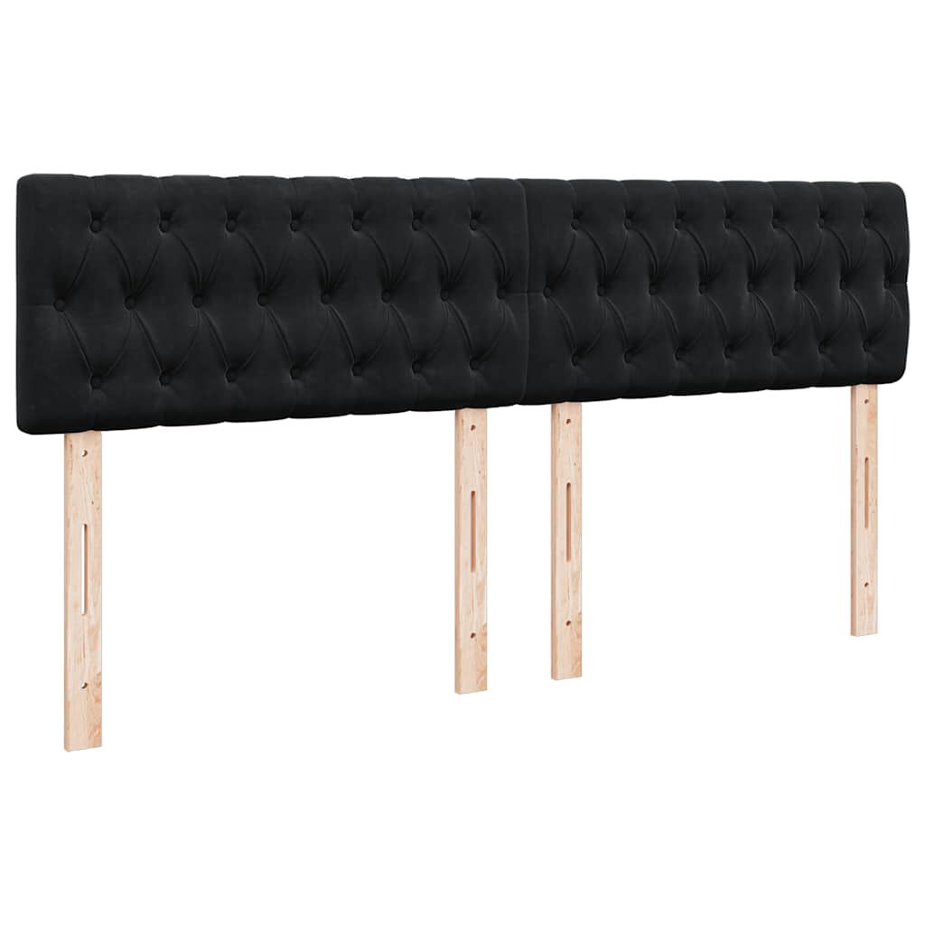 vidaXL Οθωμανικό κρεβάτι με στρώμα Μαύρο 180x200cm Velvet