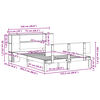 vidaXL Κρεβάτι Βιβλιοθήκη Χωρίς Στρώμα 120x200 εκ Μασίφ Ξύλο Πεύκο