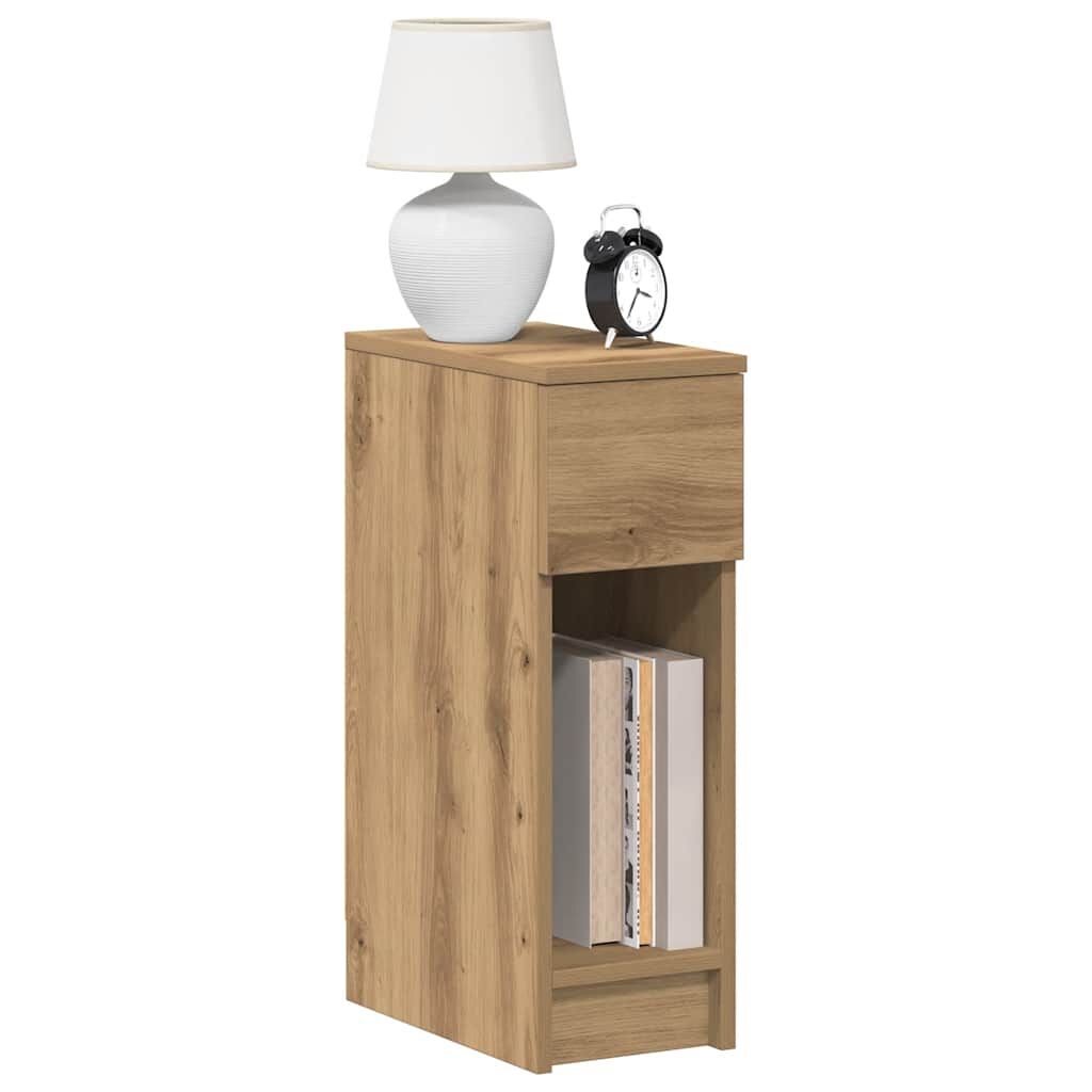 vidaXL Κομοδίνο με συρτάρι Αρτισιανή Δρυς 20x36x60 εκ.