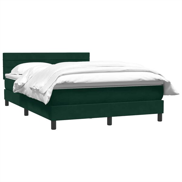 vidaXL &Kappa;&rho;&epsilon;&beta;ά&tau;&iota; Boxspring &mu;&epsilon; &Sigma;&tau;&rho;ώ&mu;&alpha; &Sigma;&kappa;&omicron;ύ&rho;&omicron; &Pi;&rho;ά&sigma;&iota;&nu;&omicron; 140x210&epsilon;&kappa;. &Beta;&epsilon;&lambda;&omicron;ύ&delta;&iota;&nu;&omicron;