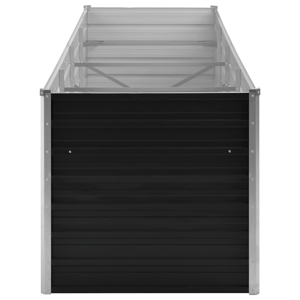 vidaXL Ζαρντινιέρα Υπερυψωμένη Ανθρακί 320x80x77 εκ. Γαλβαν. Χάλυβας