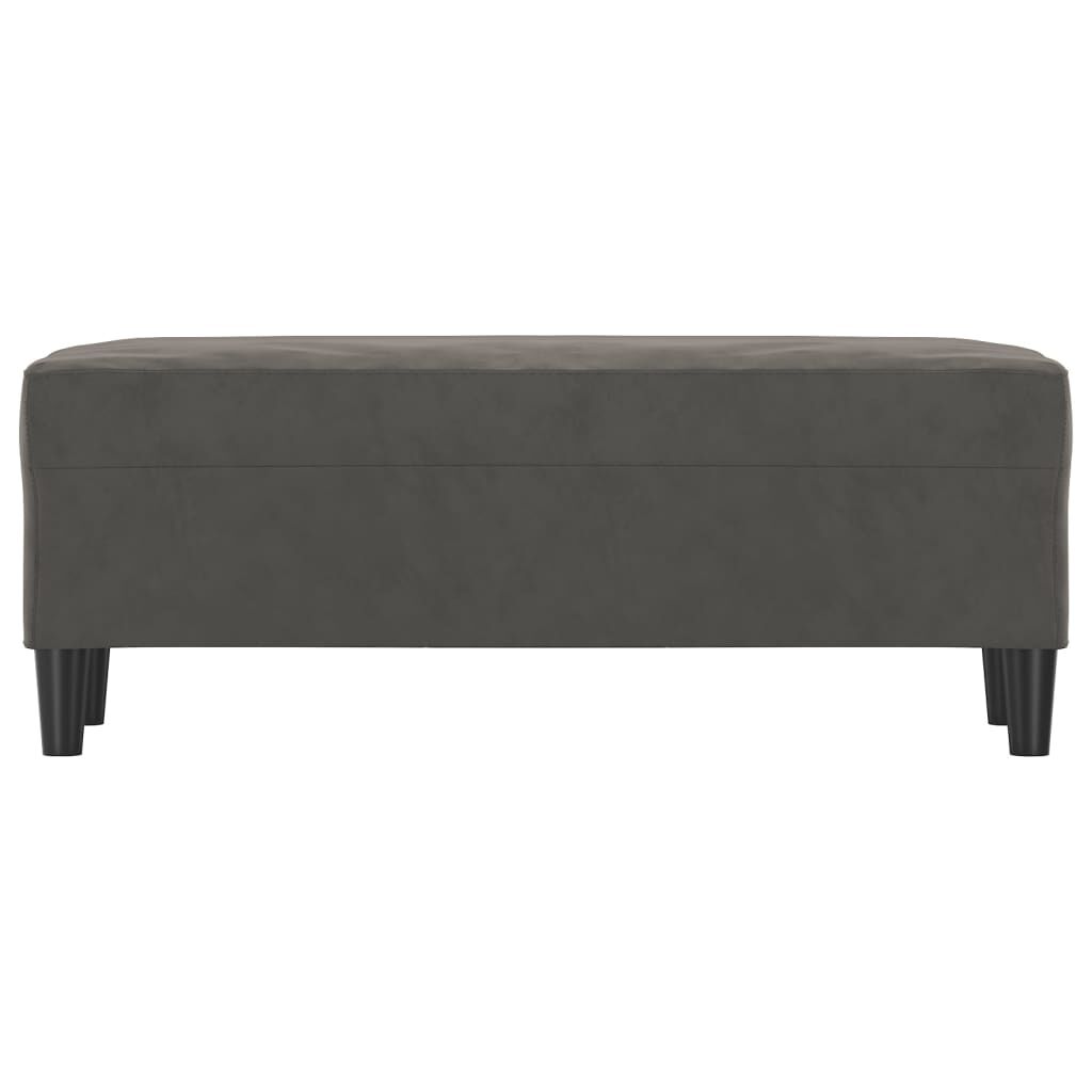 vidaXL Πάγκος Σκούρο Γκρι 100x35x41 εκ. Βελούδινος